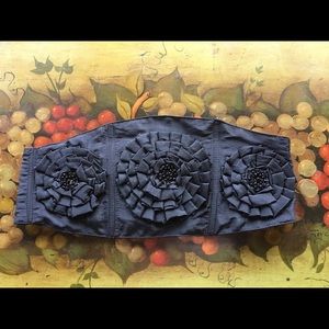 BLACK FLOWERED BELT BY CORDELIA